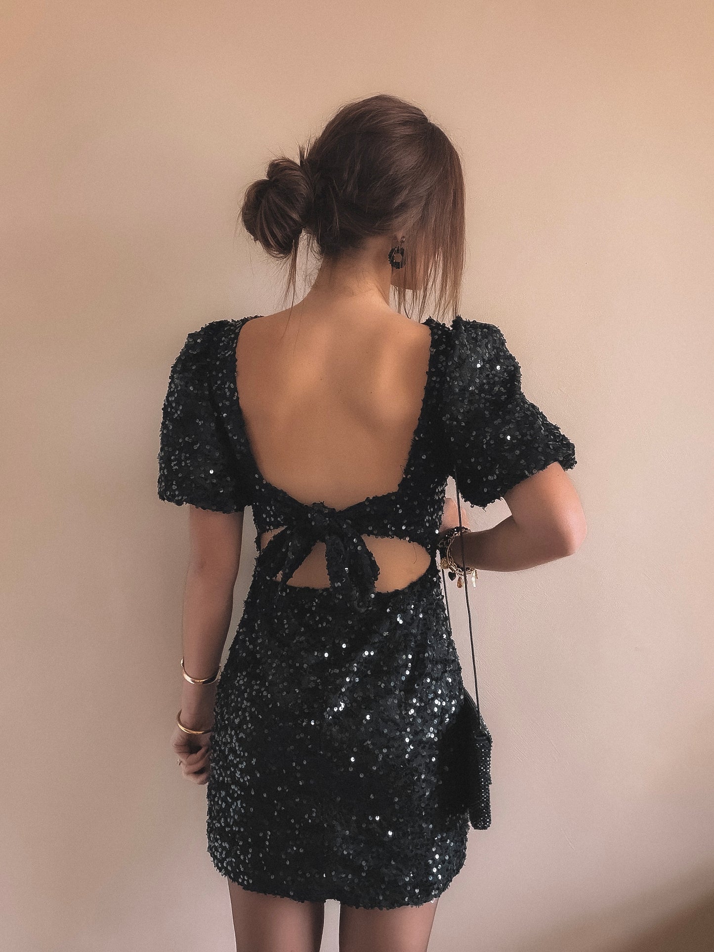 Robe Talia Dos Nu Noir