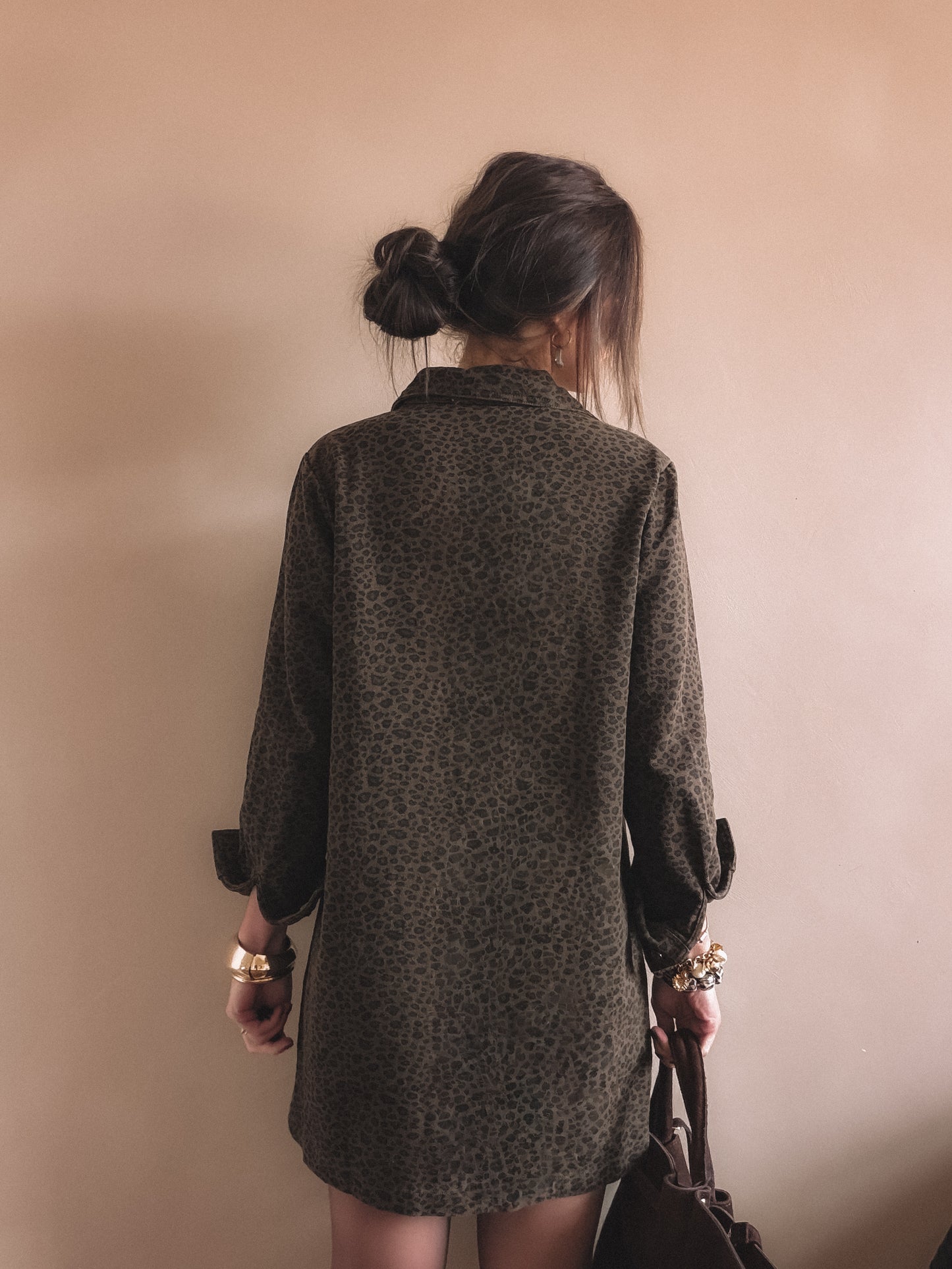 Robe en jean Ines Leopard