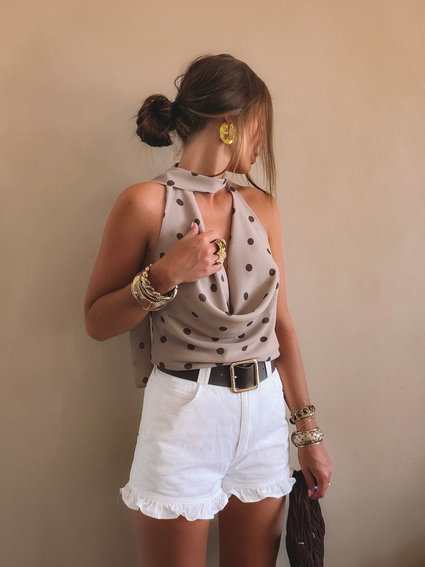 Top Louise Taupe
