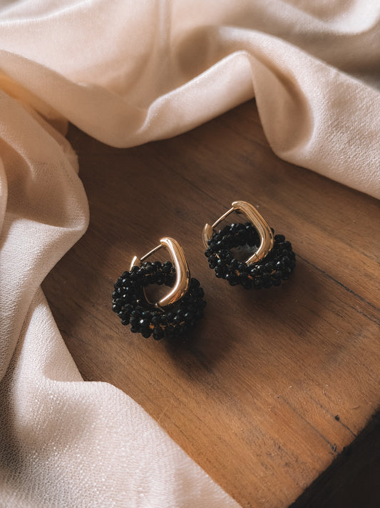 Boucles Lysia Noir pailletés