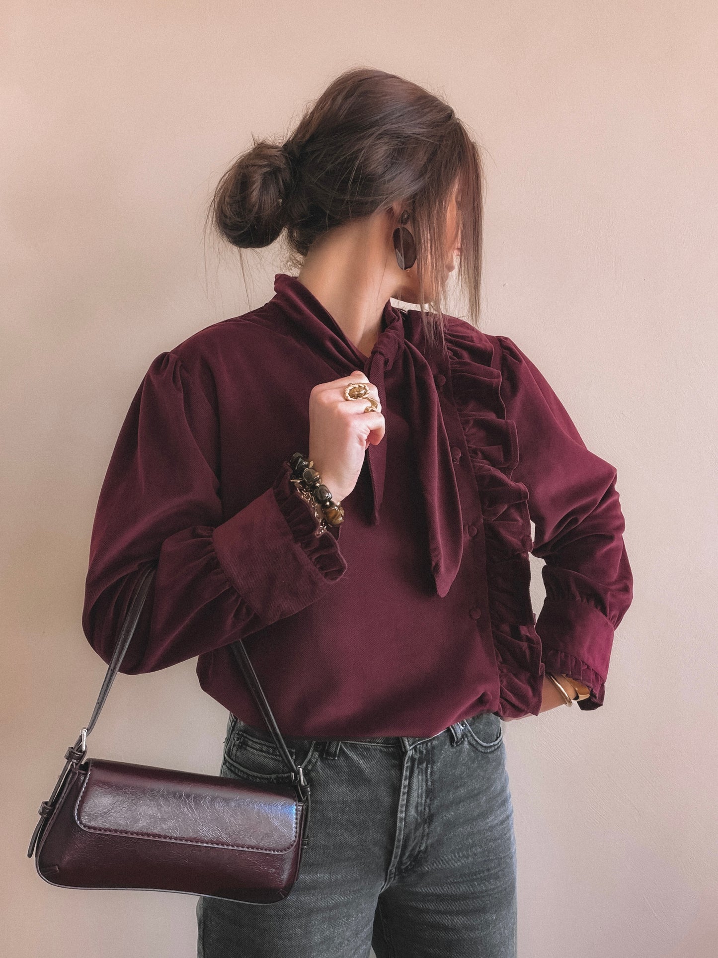 Chemise Soly Bordeaux