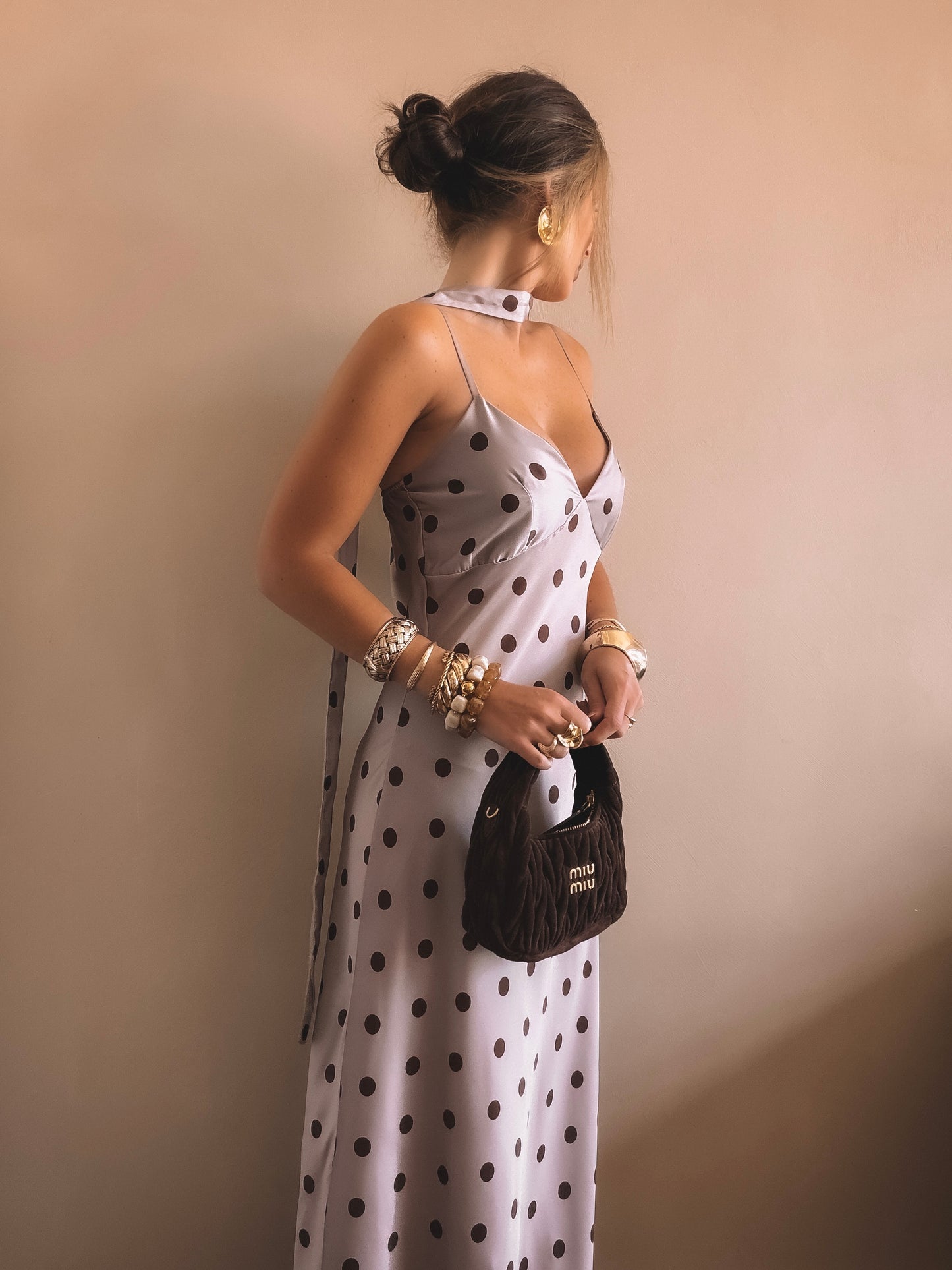 Robe Longue Victoria Taupe