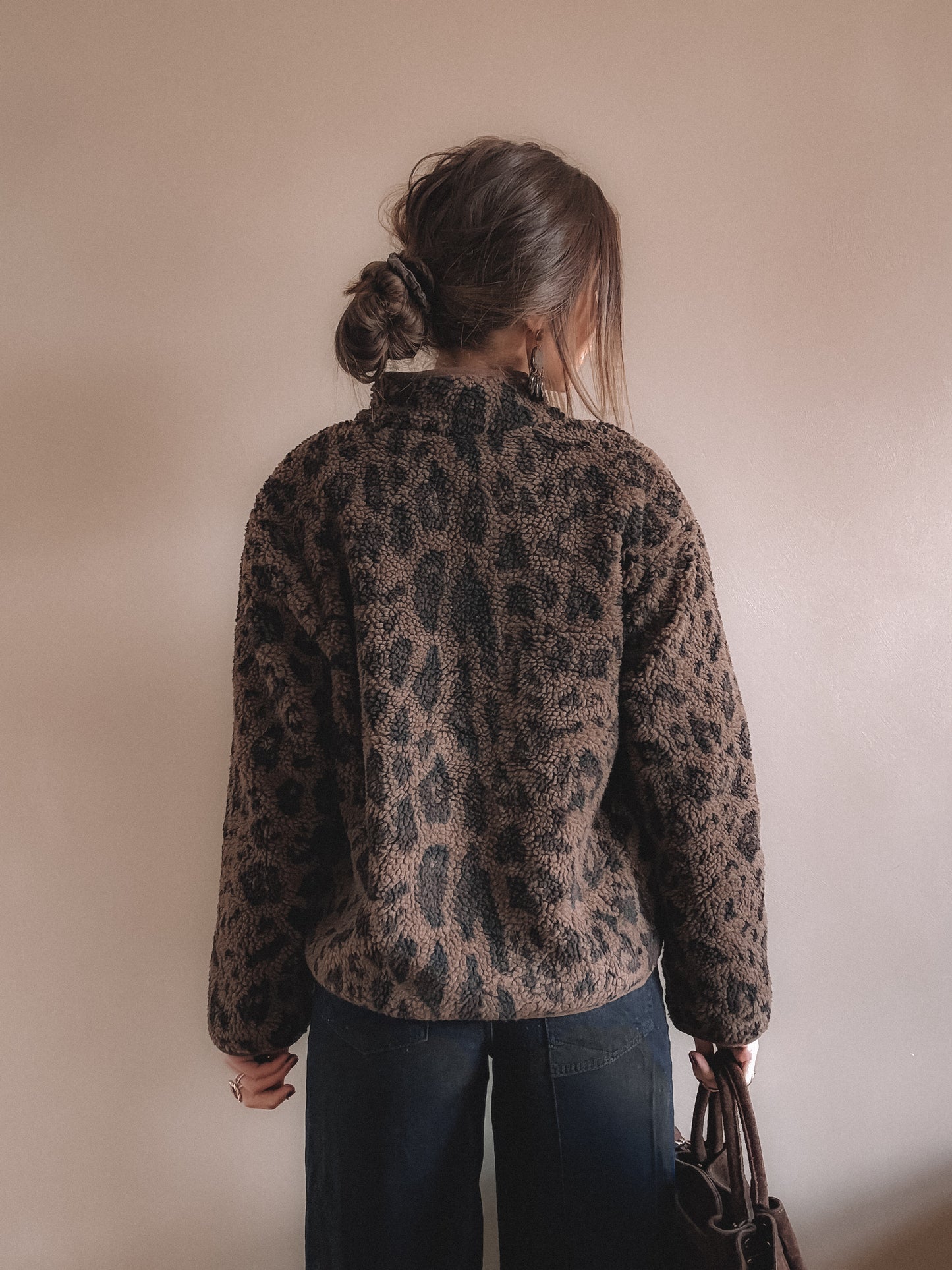 Manteau Maya Léopard Marron