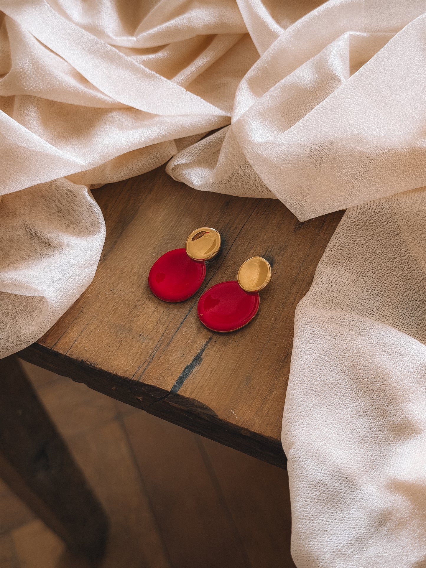 Boucles Ruby Rouge