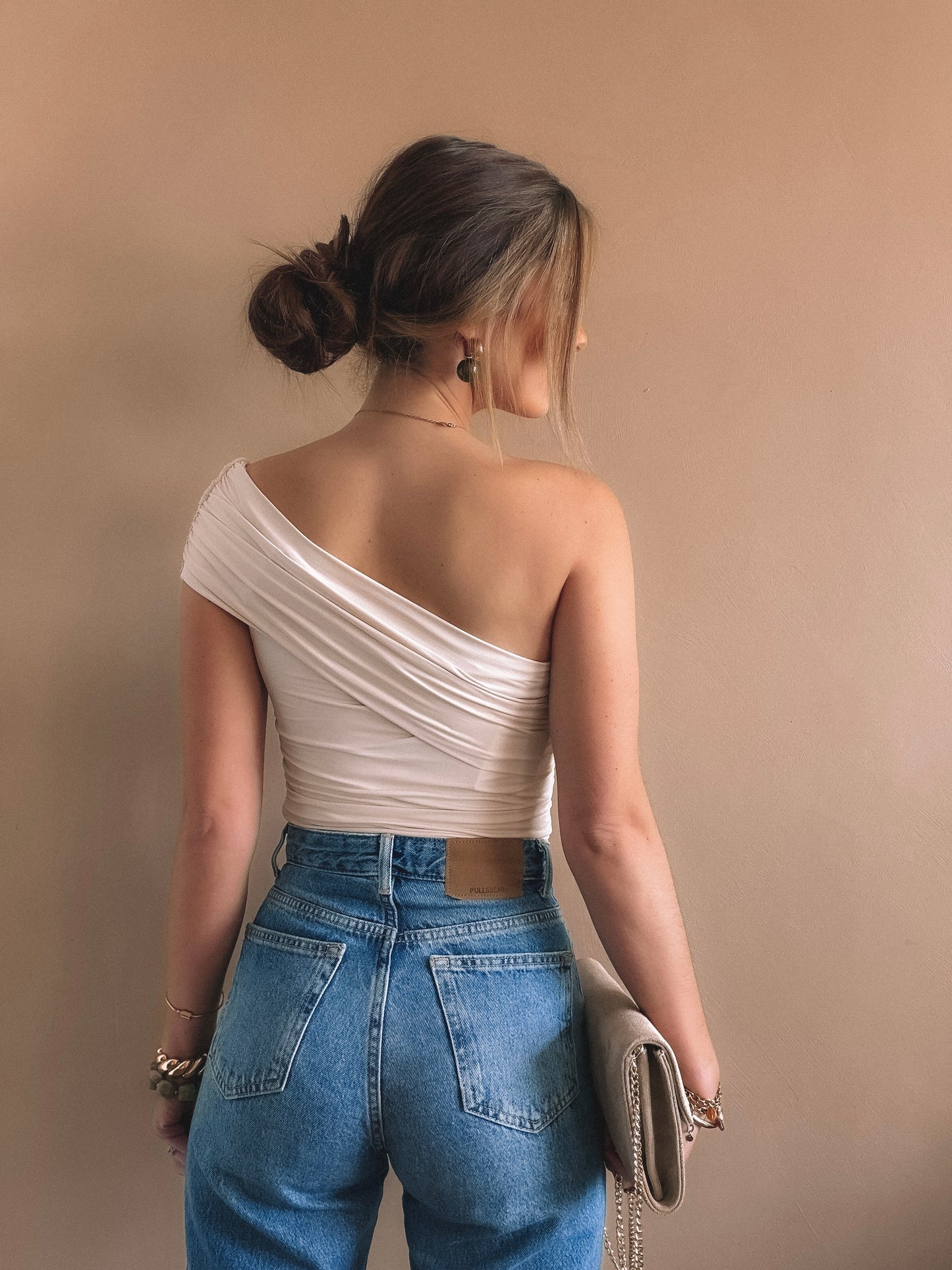 Top Asymétrique Alba Beige