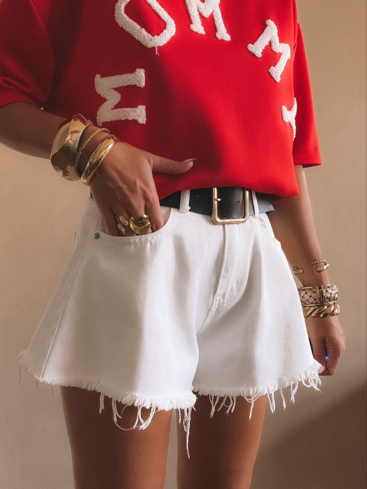 Short en Jean Charlie Blanc