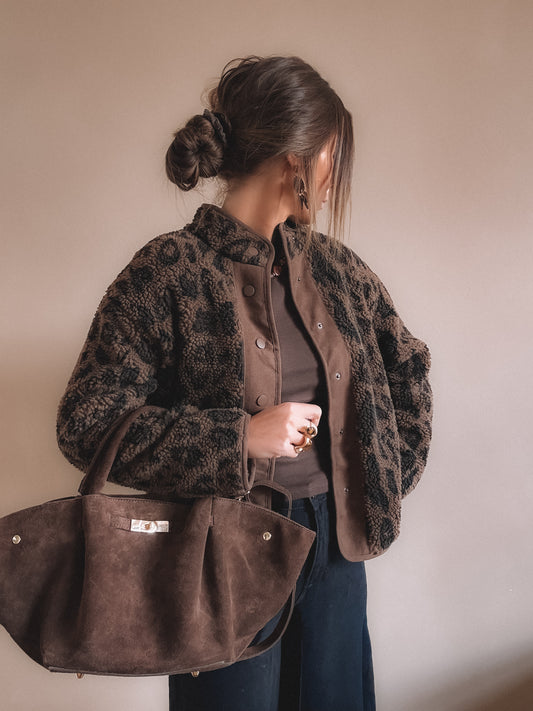 Manteau Maya Léopard Marron