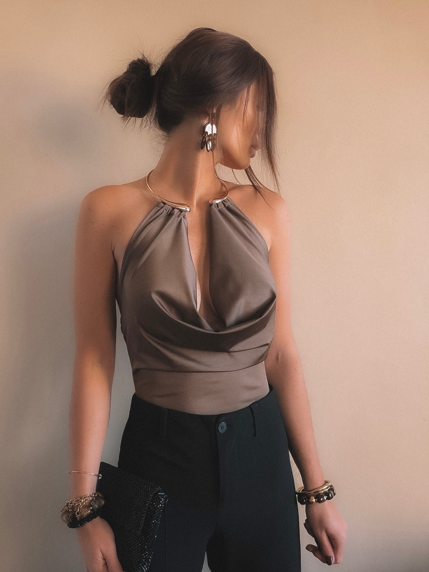 Top Dos Nu Elora Marron