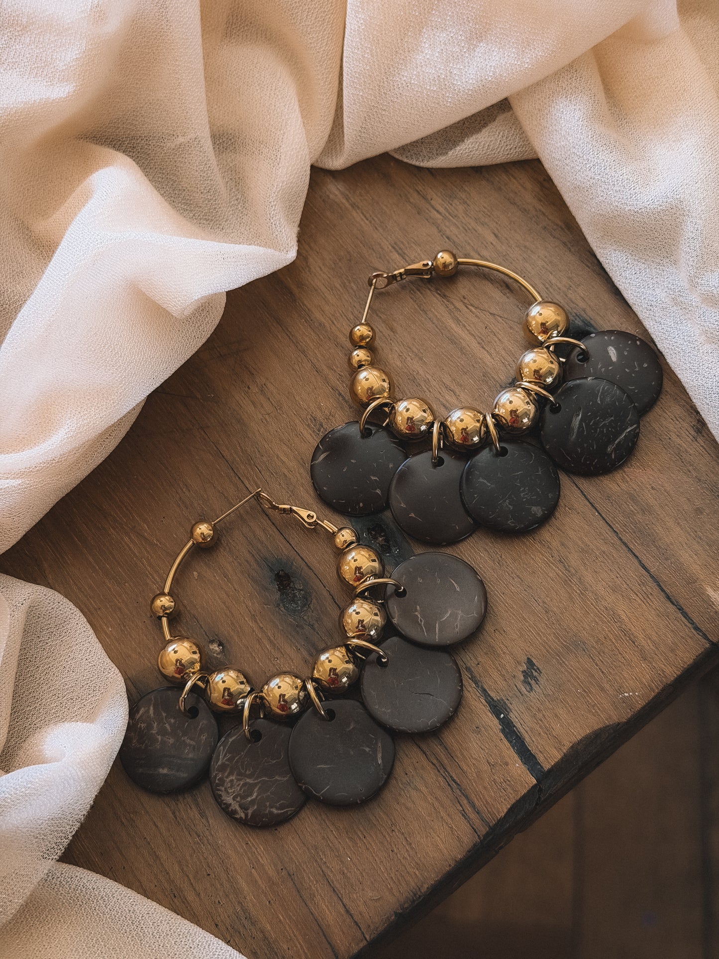 Boucles Créoles Alba Marron