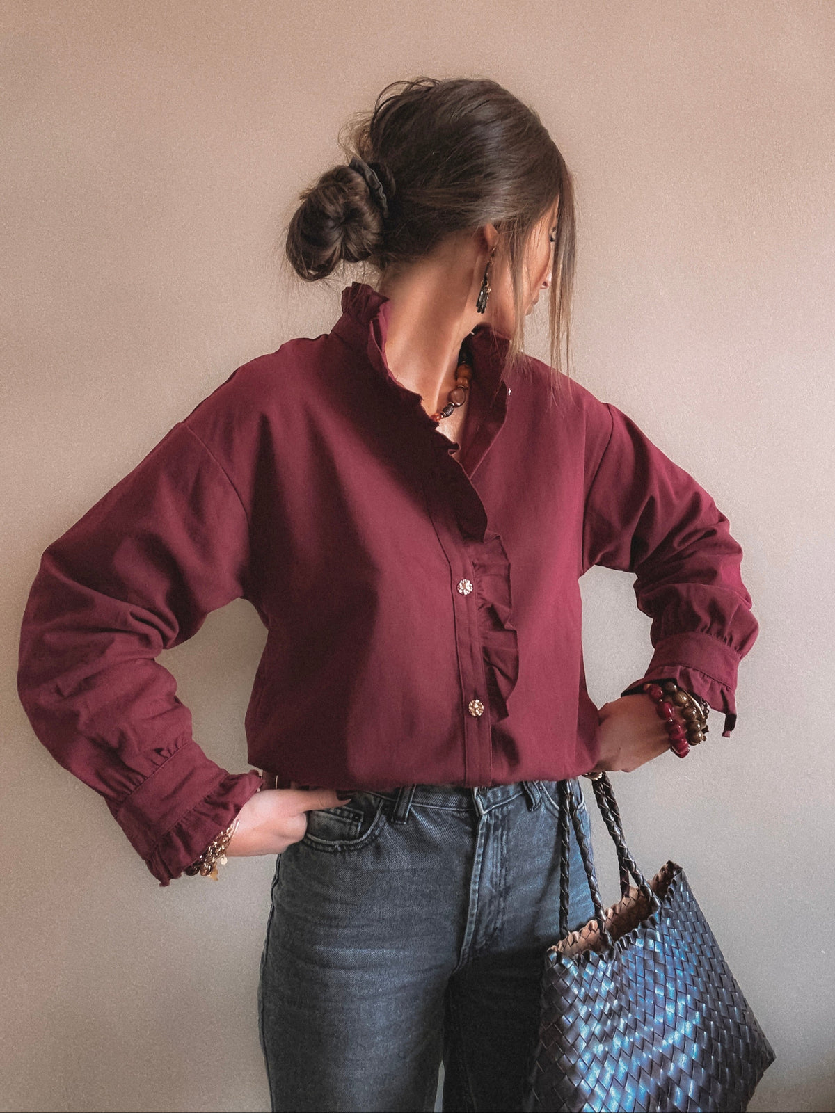 Chemise Yara Bordeaux
