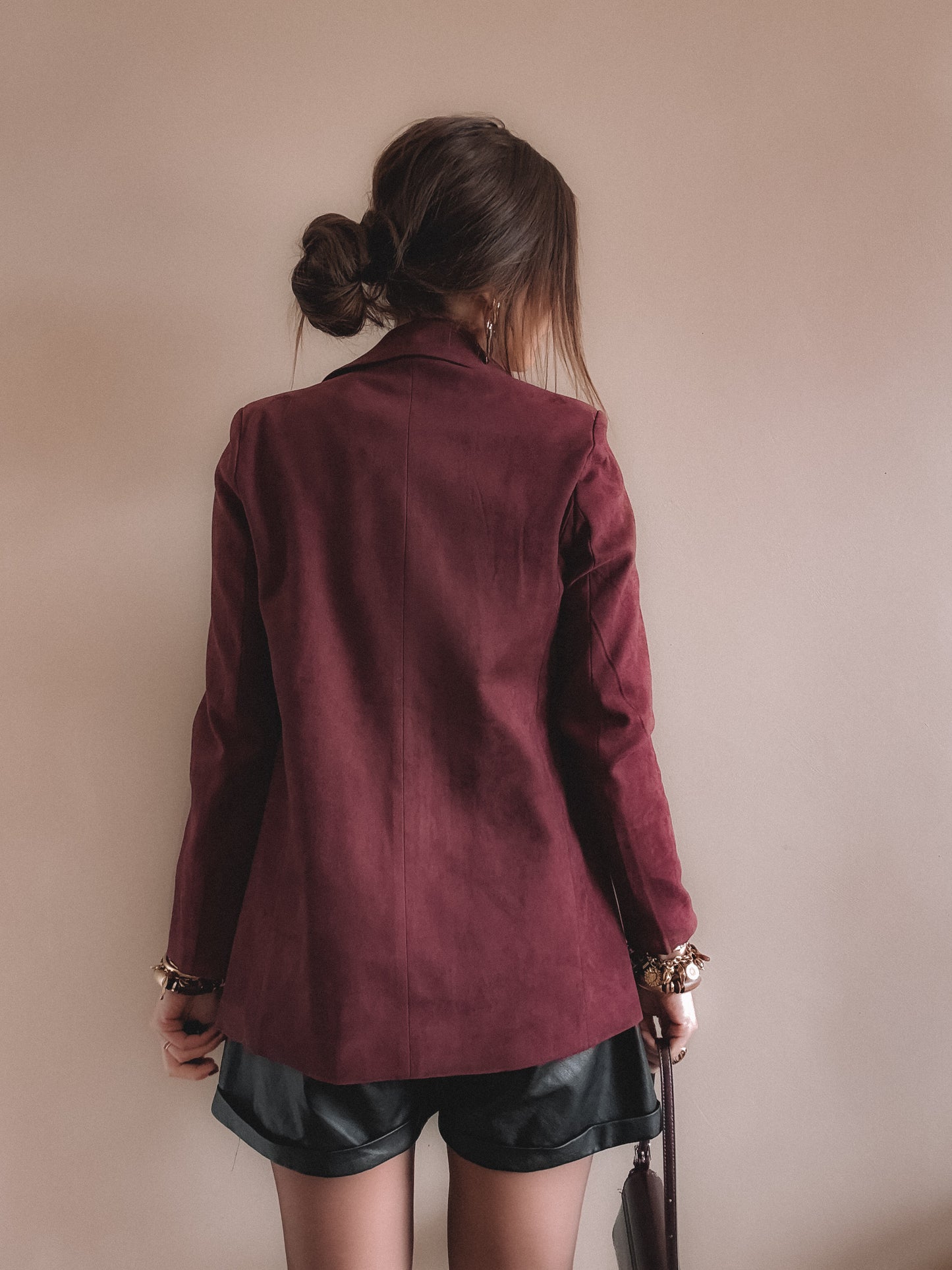 Blazer Claudia Bordeaux Suédine