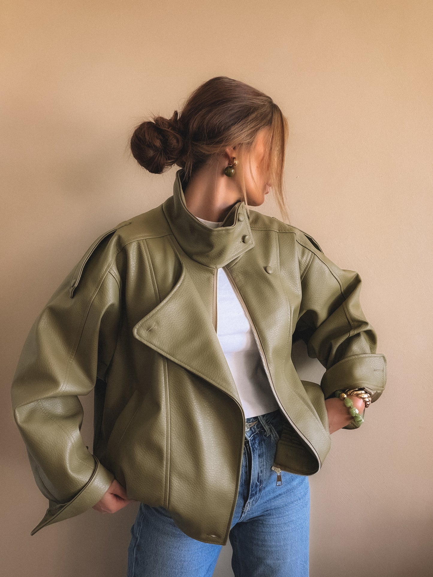Veste Ava vert olive