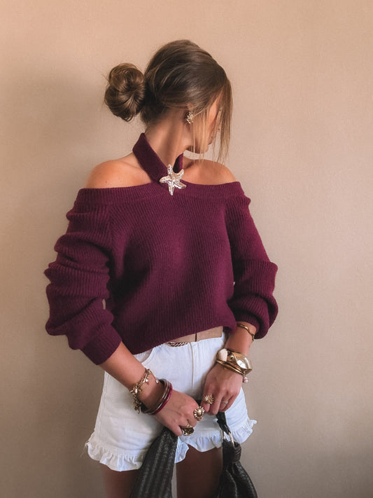 Pull Léna Bordeaux