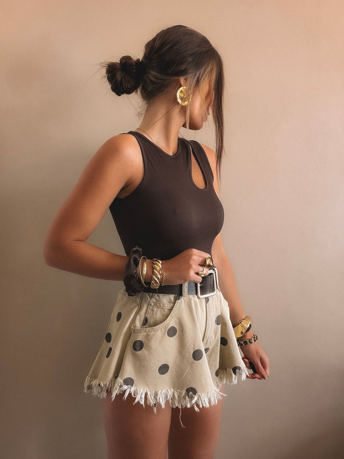 Short Capucine Taupe