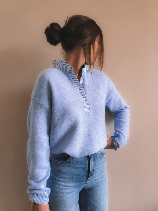 Pull Louise Bleu
