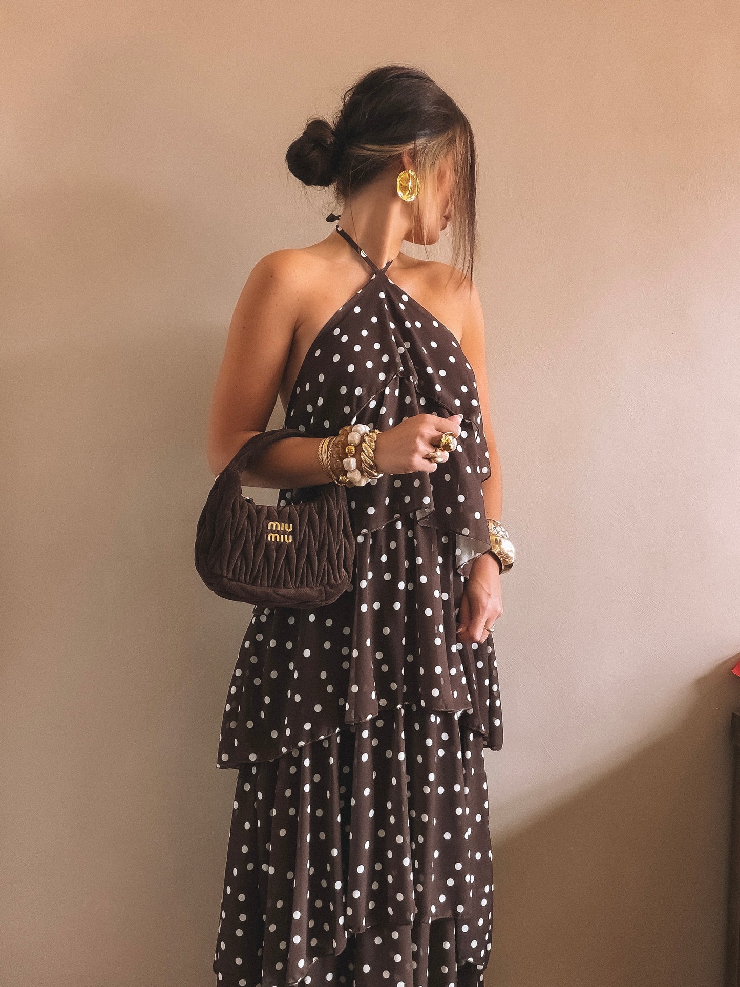 Robe Longue à pois Romy