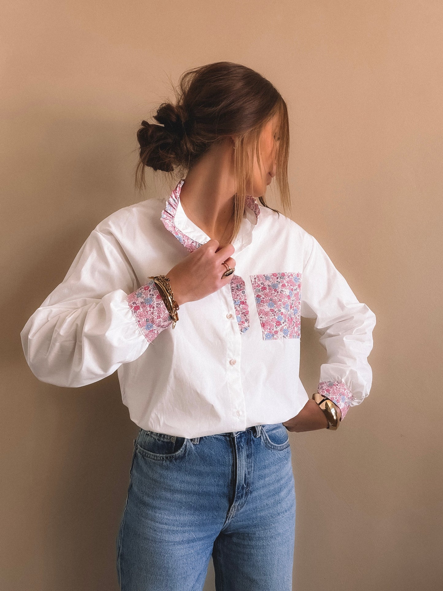 Chemise Iris Blanche Liberty Rose