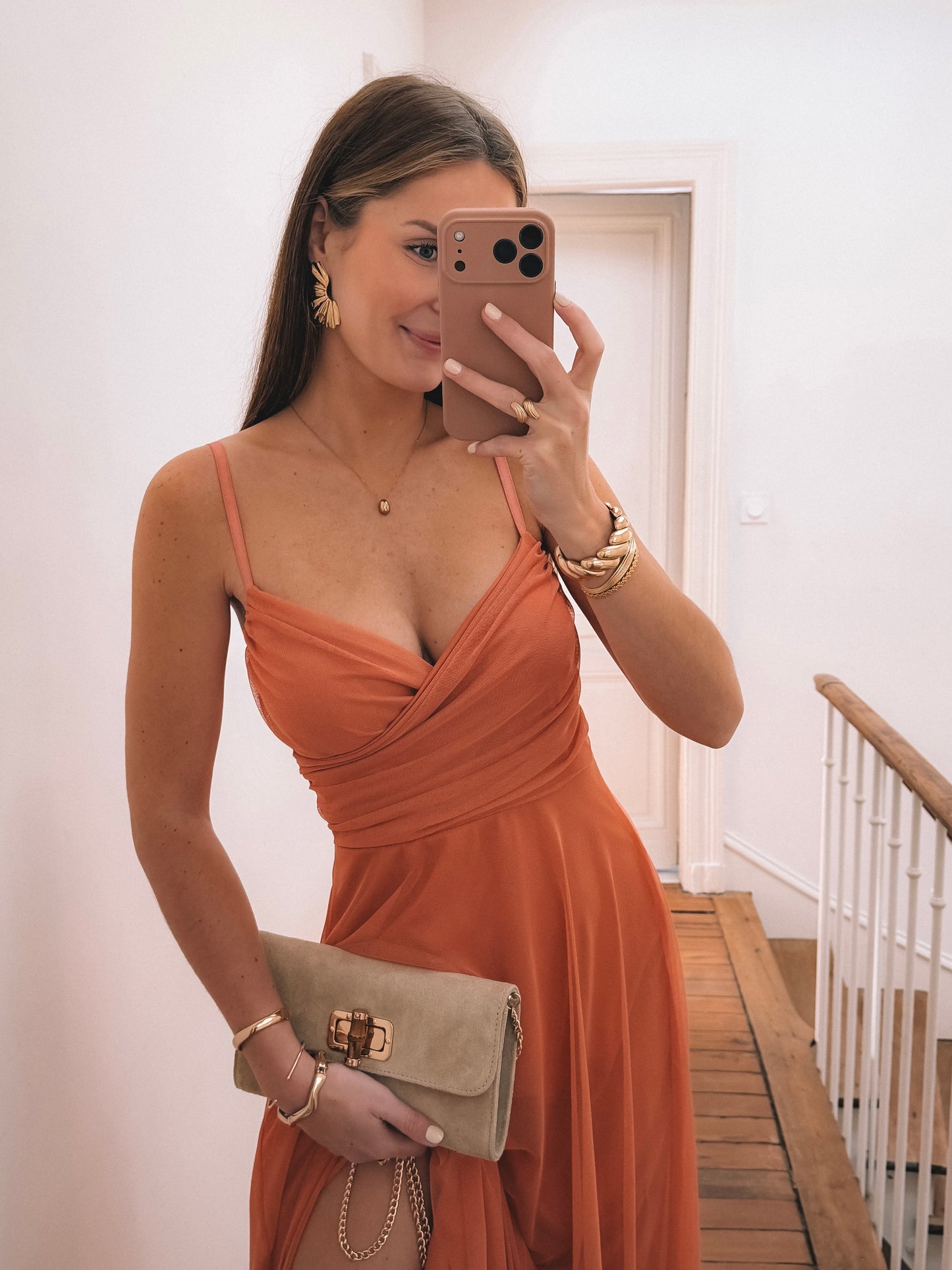 COLLECTION CEREMONIE - Robe LONGUE Talia Terracotta