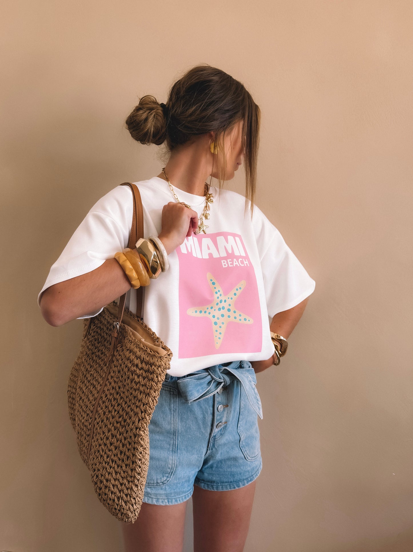 T-Shirt Miami Star Blanc