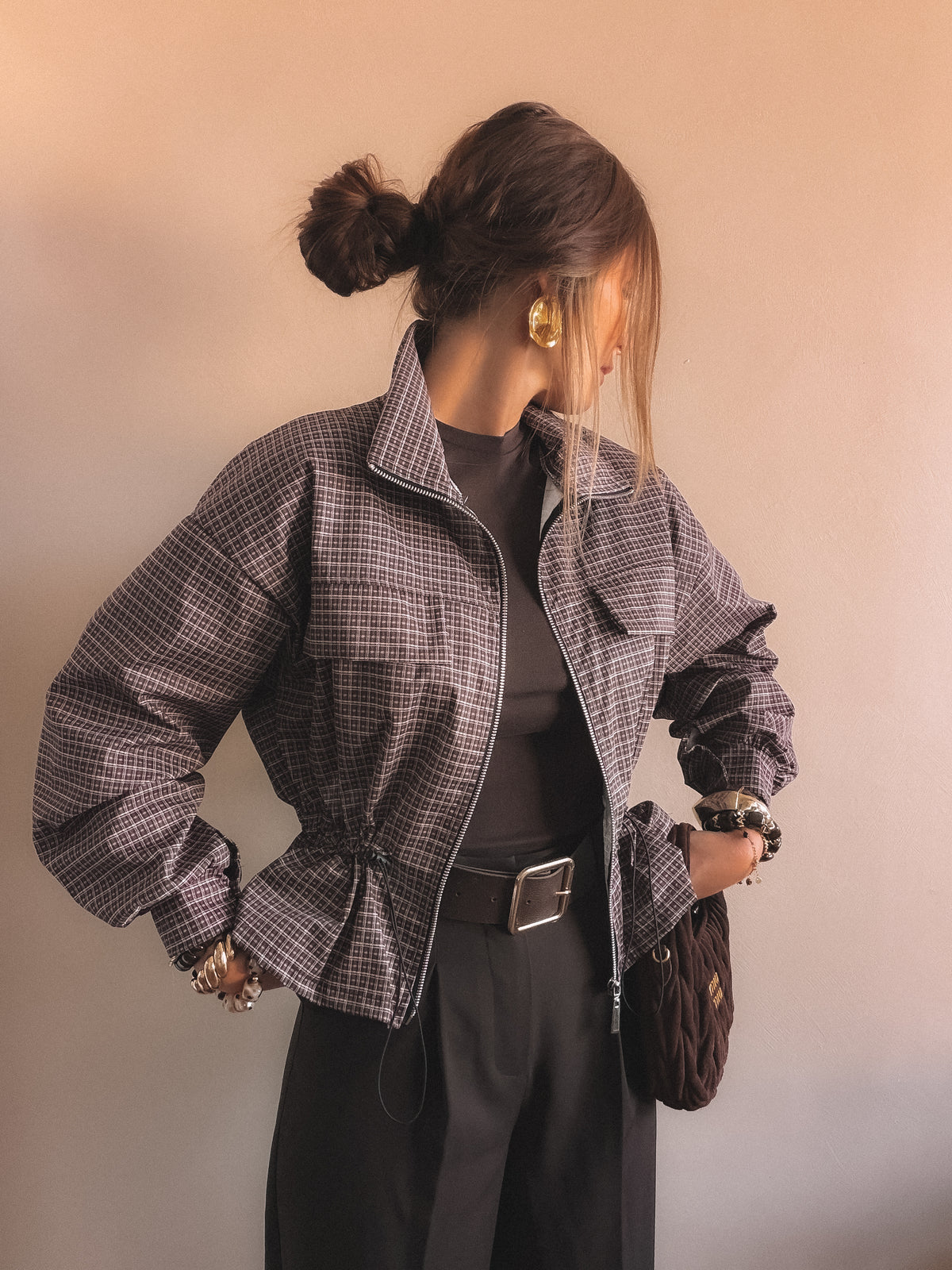 Veste Capucine à carreaux
