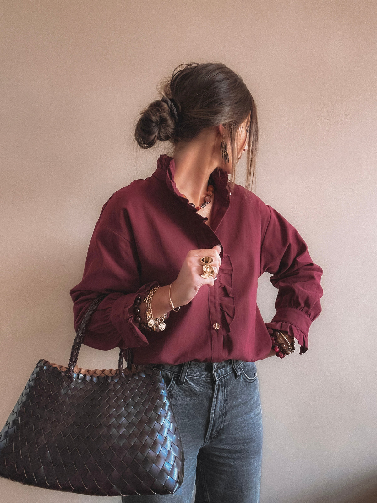 Chemise Yara Bordeaux