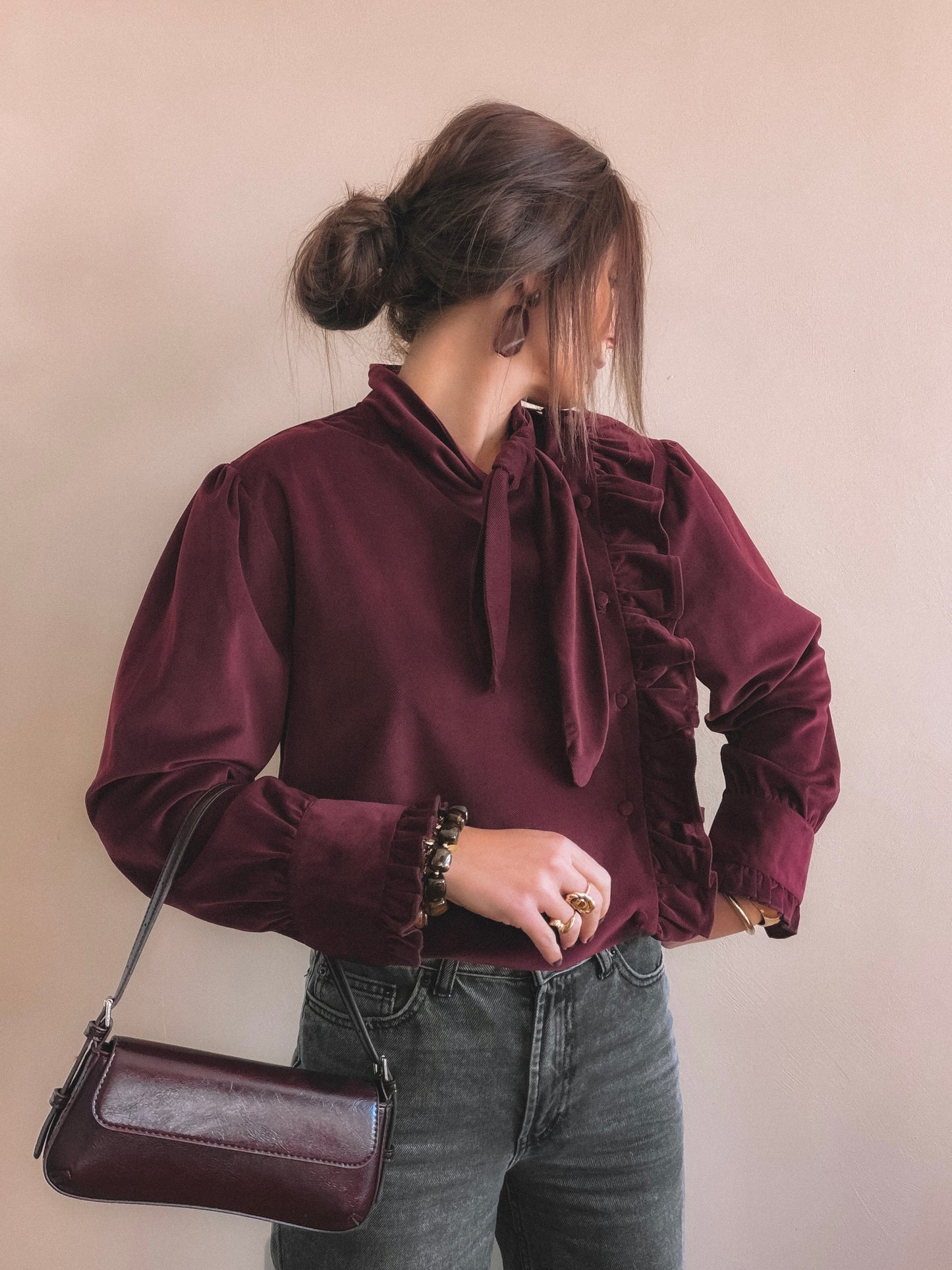 Chemise Soly Bordeaux