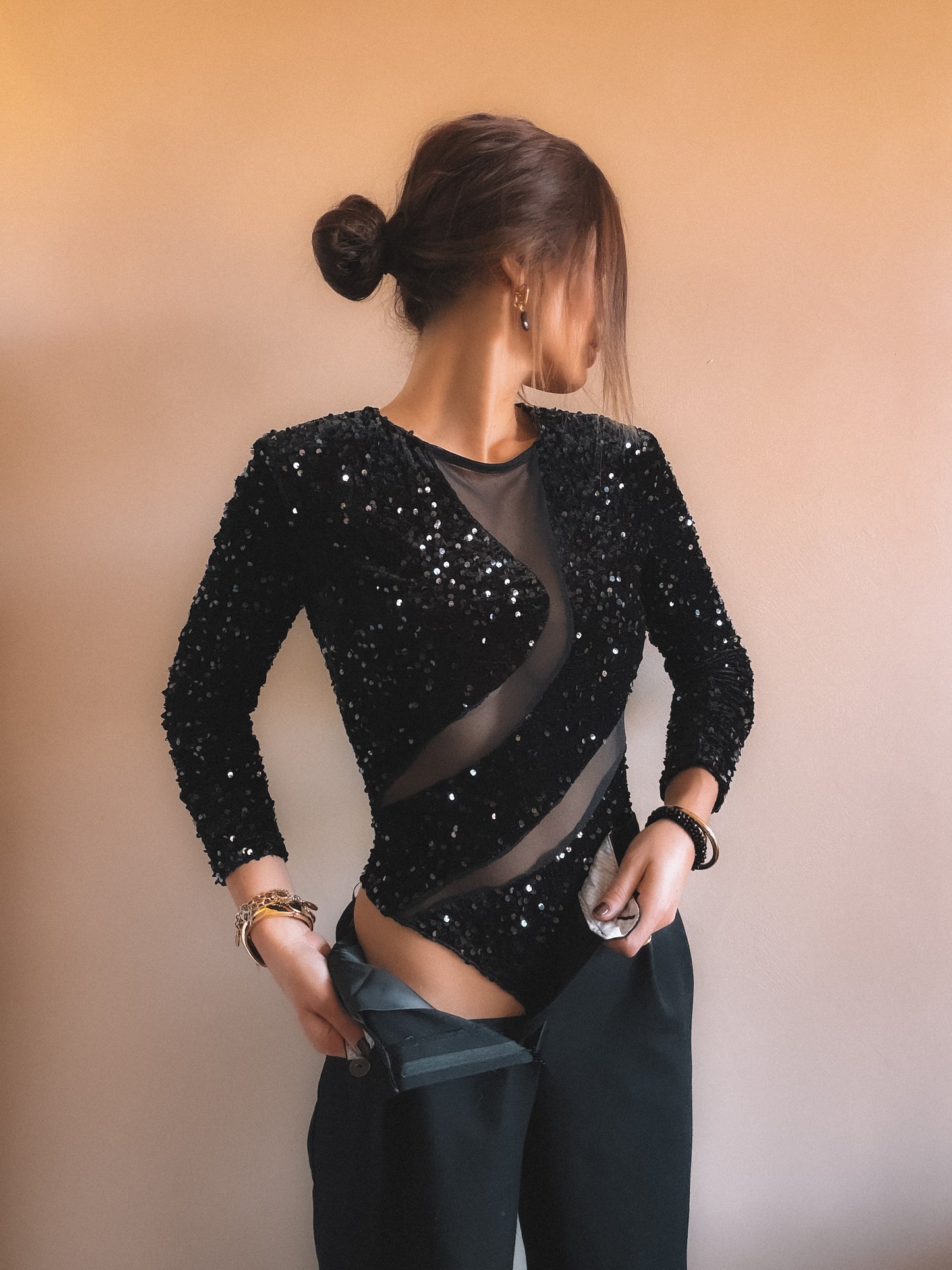 Body Lana Noir sequins