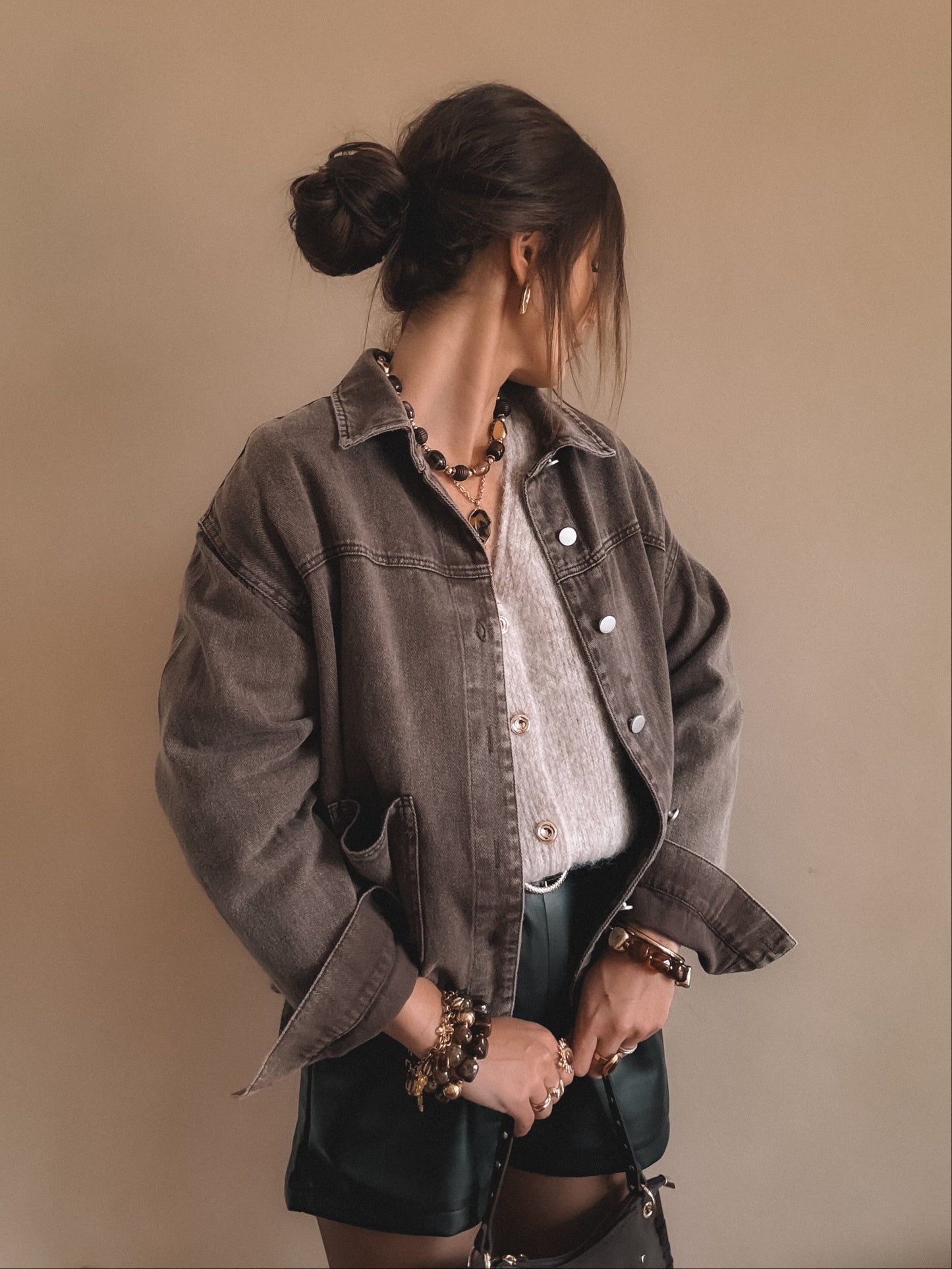 Veste en Jean Alix marron