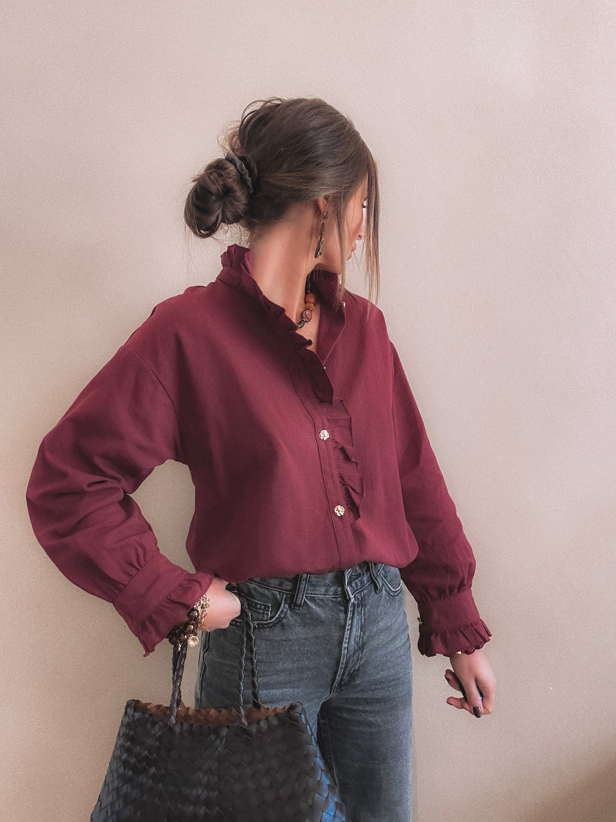 Chemise Yara Bordeaux