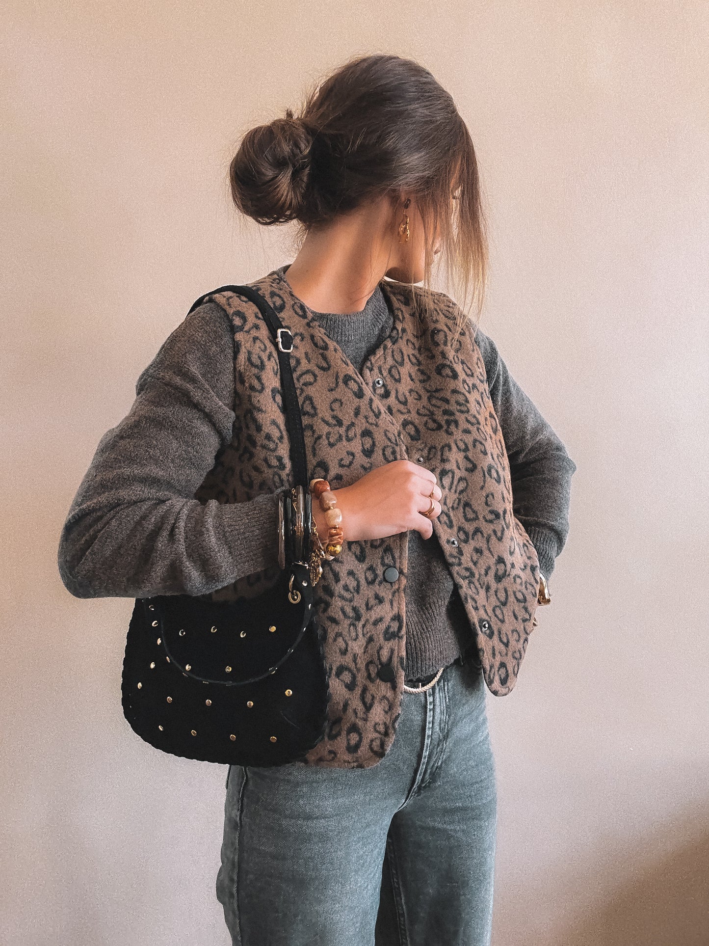 Gilet sans manches léopard Zaya