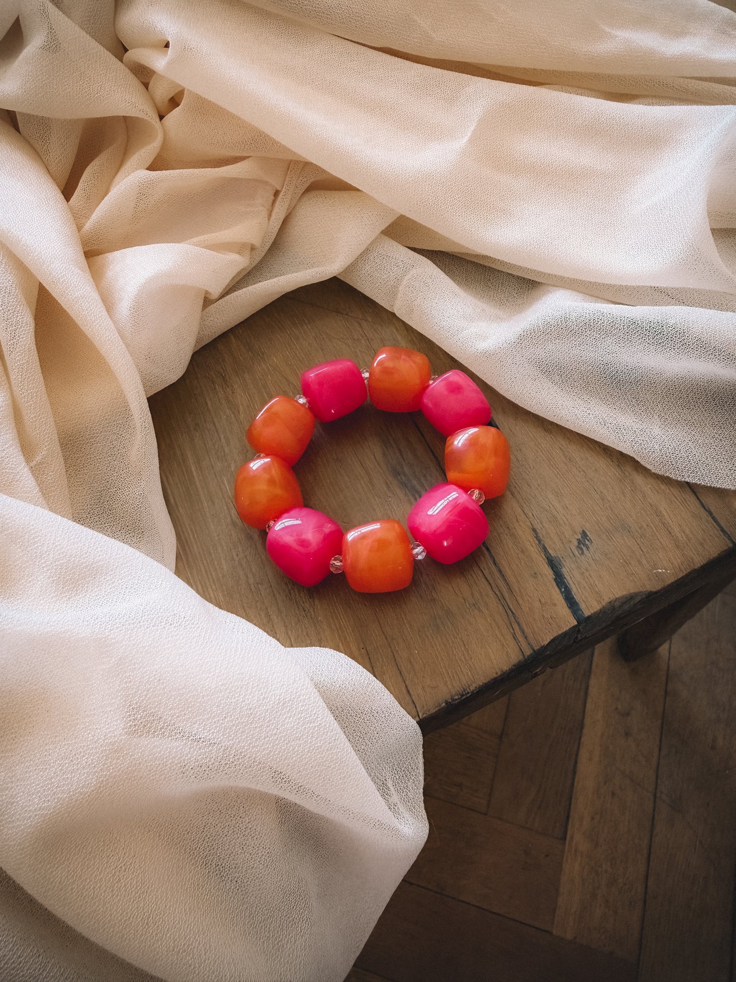 Bracelet Sunset Rose et Orange