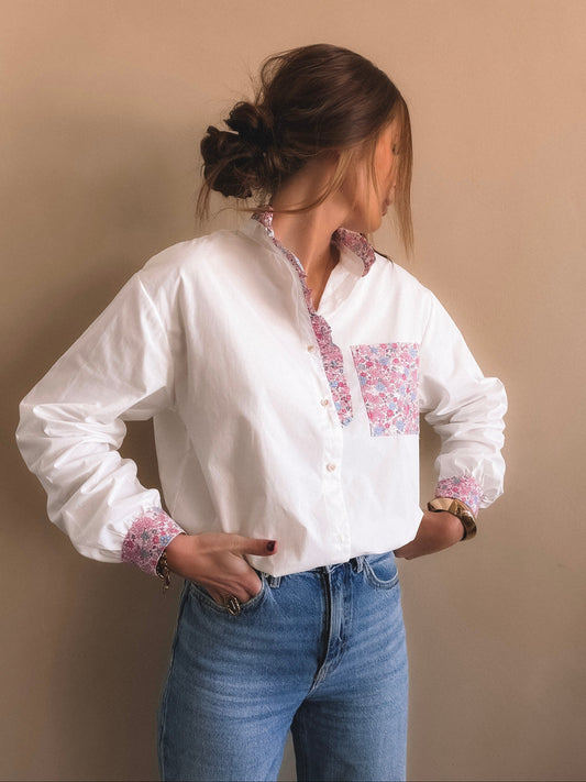 Chemise Iris Blanche Liberty Rose