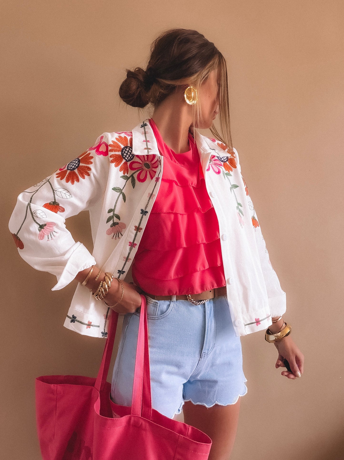 Veste en Jean Flora Blanche