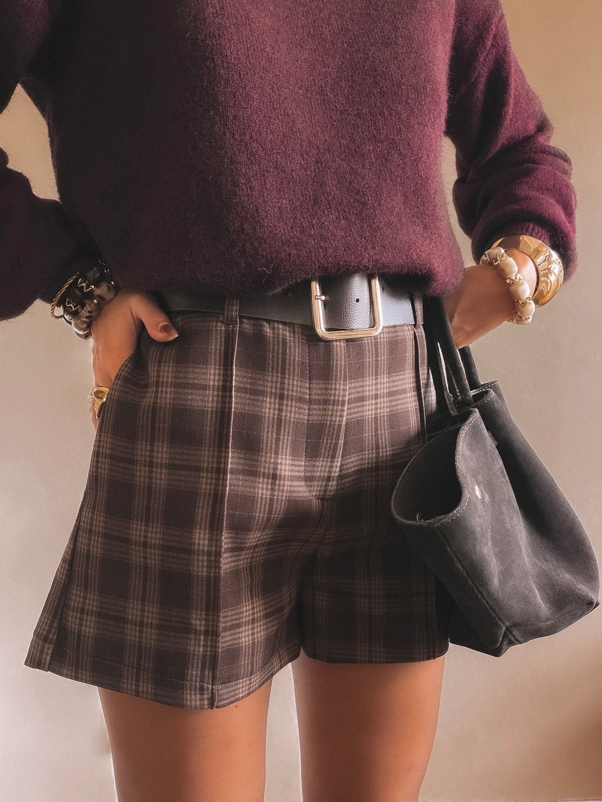 Short Maelle à carreaux