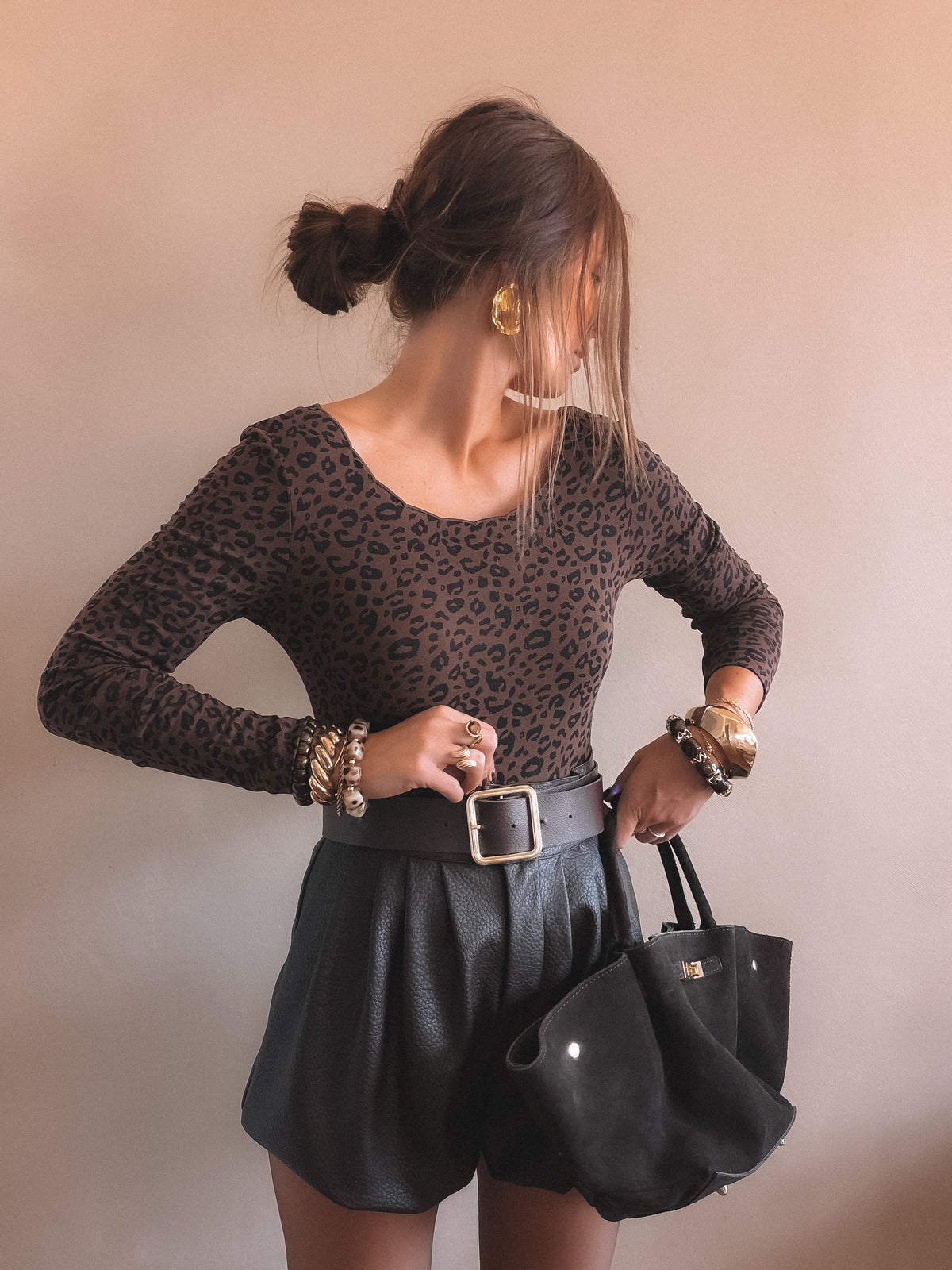 Body Esmee leopard Marron
