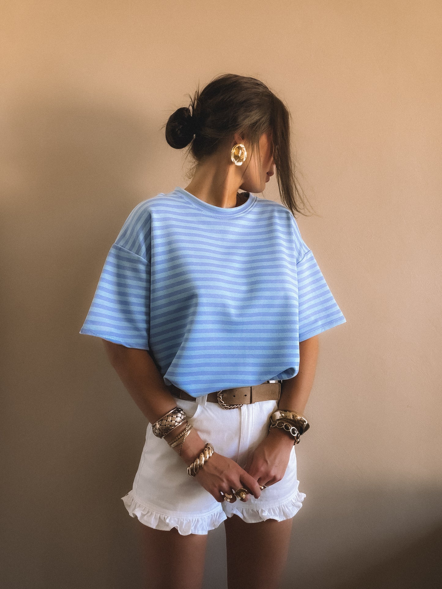 T-Shirt Amour Dos Nu Bleu