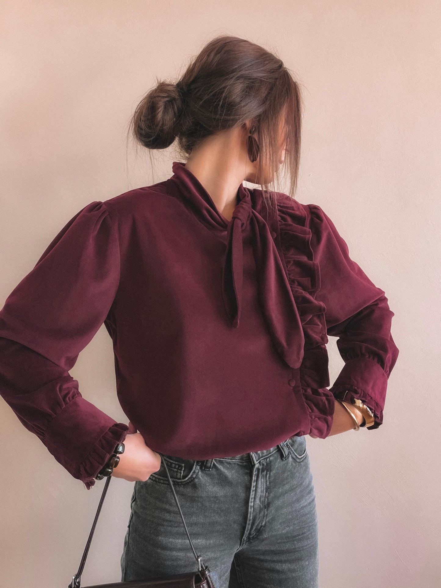 Chemise Soly Bordeaux