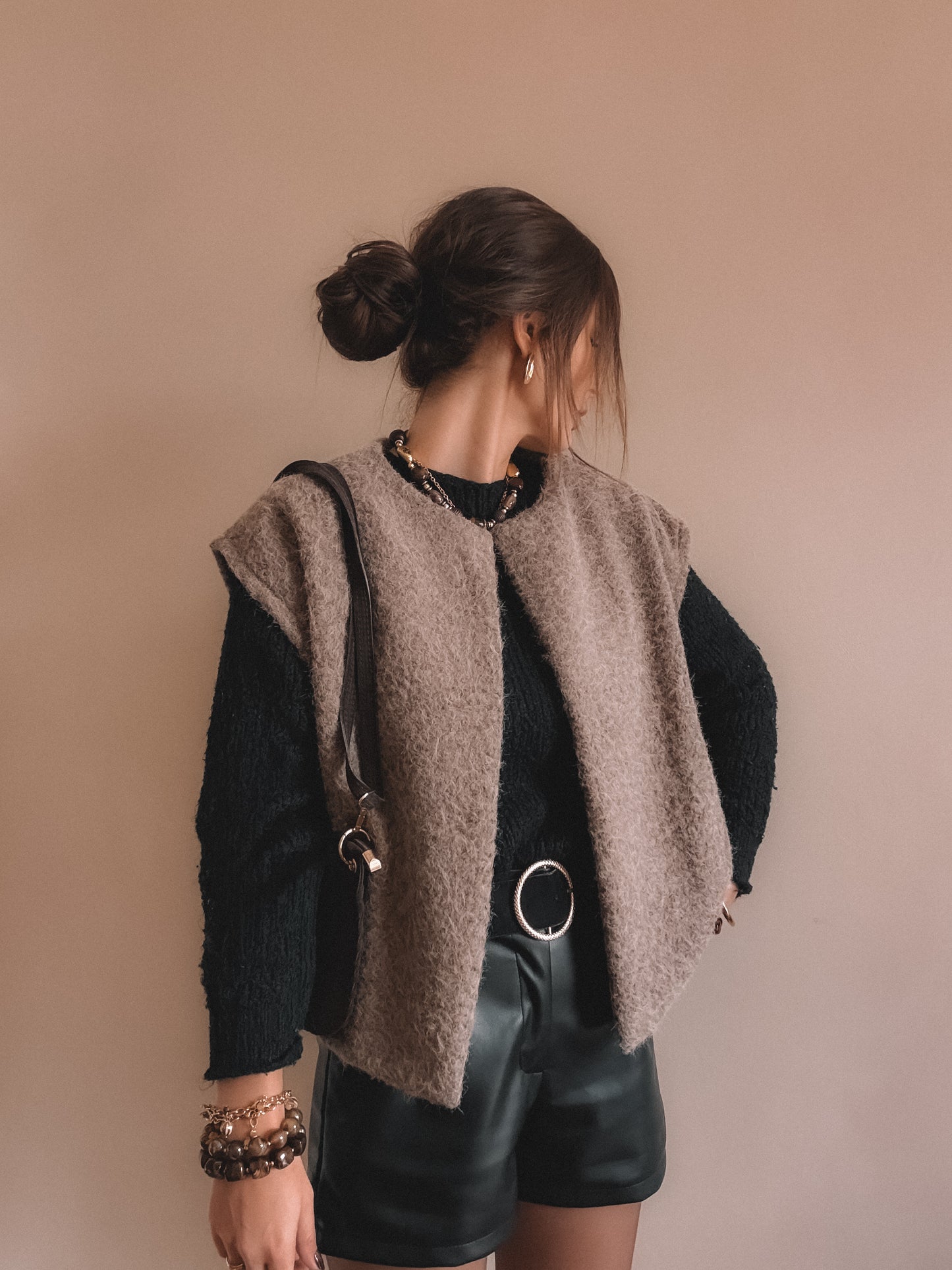 Gilet sans manche Mila Beige foncé