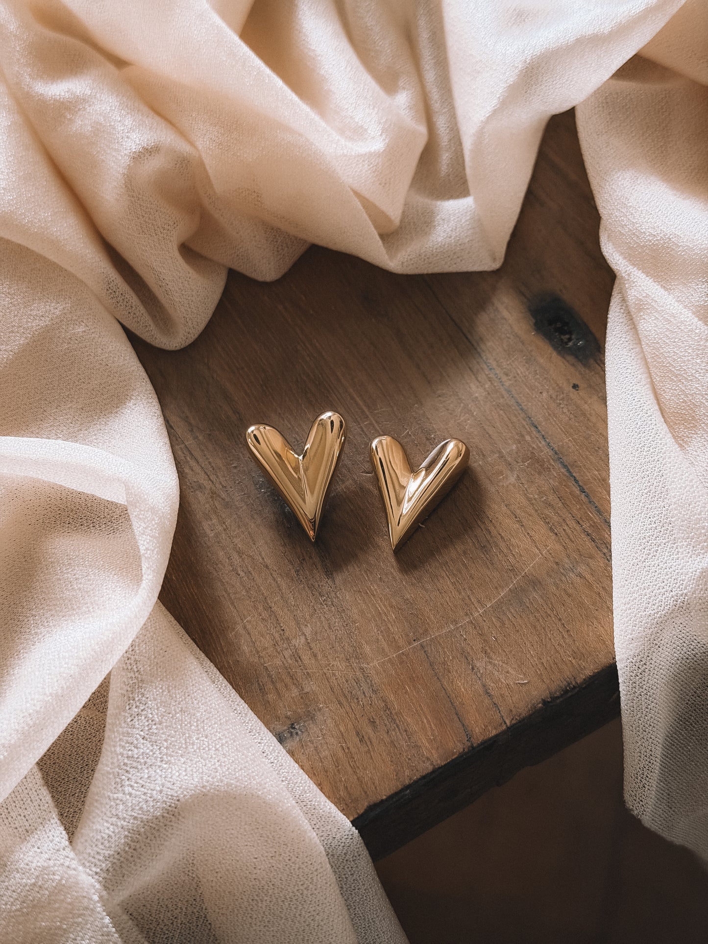 Boucles d'oreilles COEUR doré