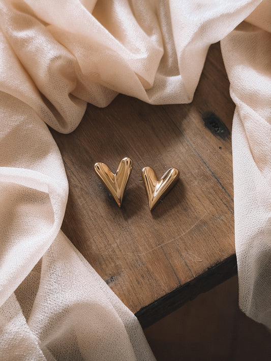 Boucles d'oreilles COEUR doré