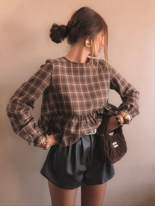 Blouse Isaure à Carreaux