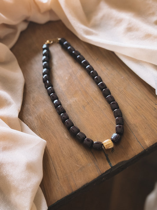 Collier Suzanne Aubergine
