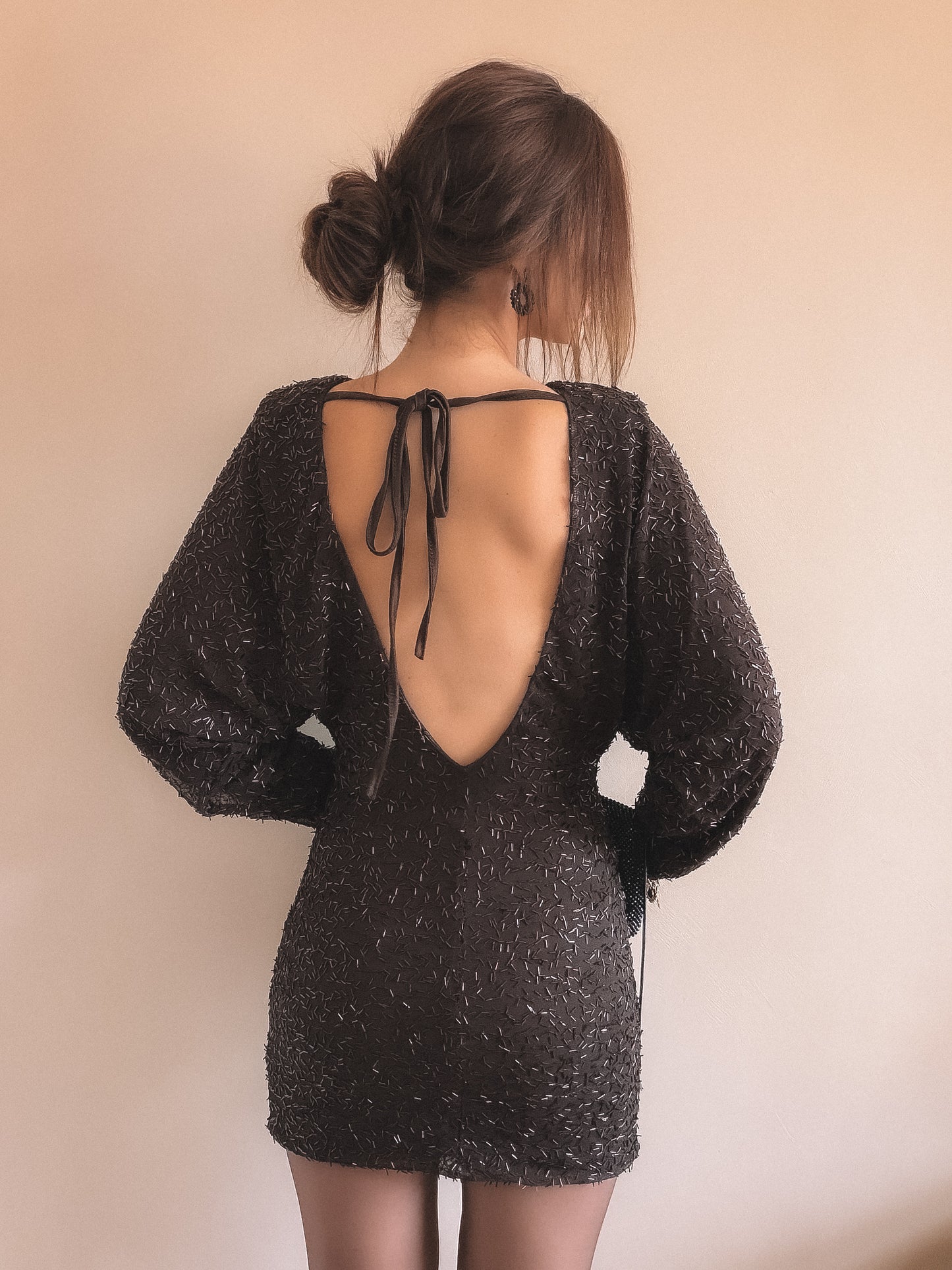 Robe Ysia Dos Nu Marron