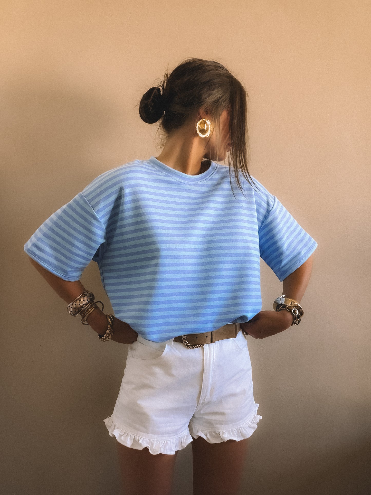 T-Shirt Amour Dos Nu Bleu