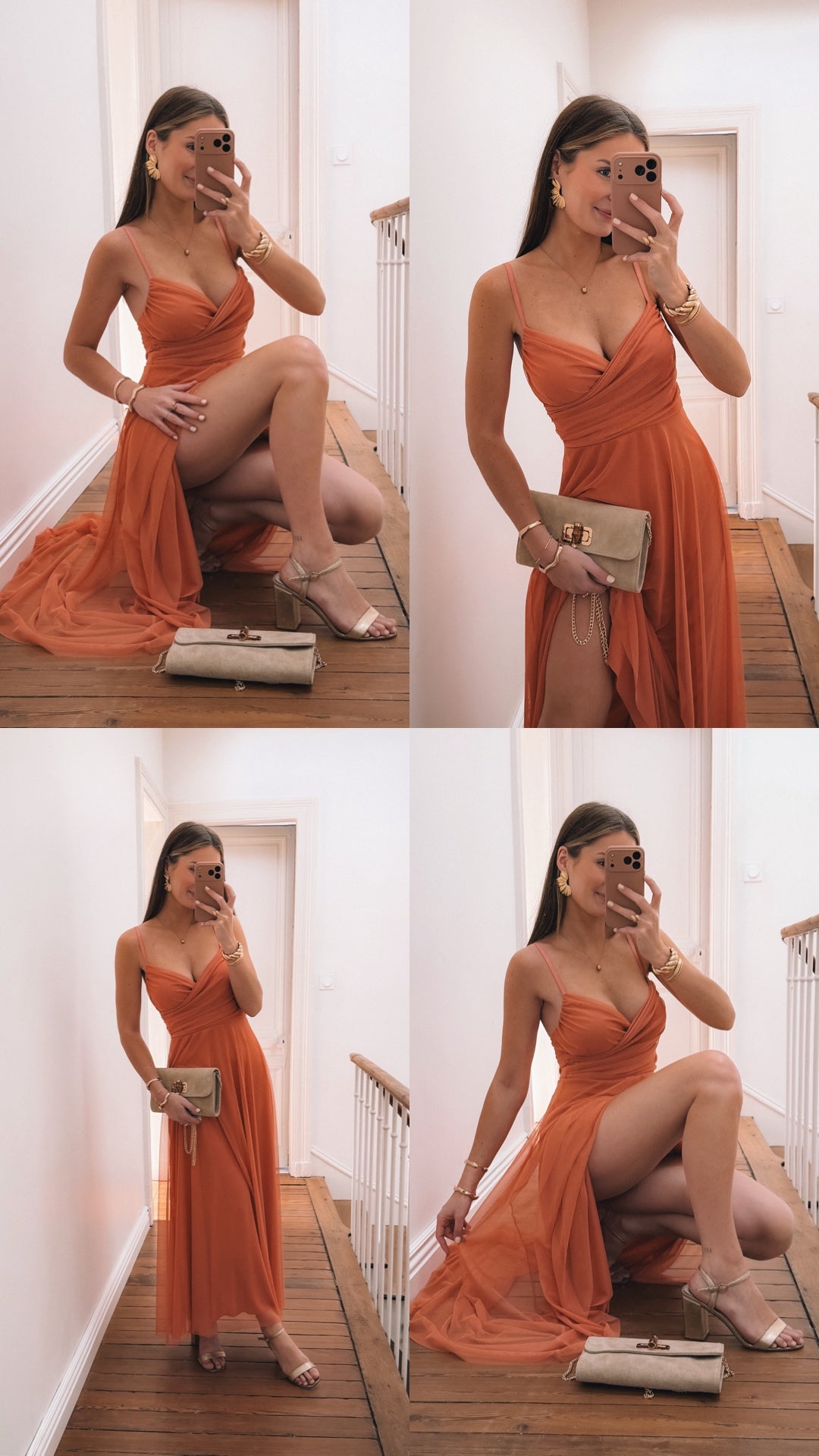 COLLECTION CEREMONIE - Robe LONGUE Talia Terracotta