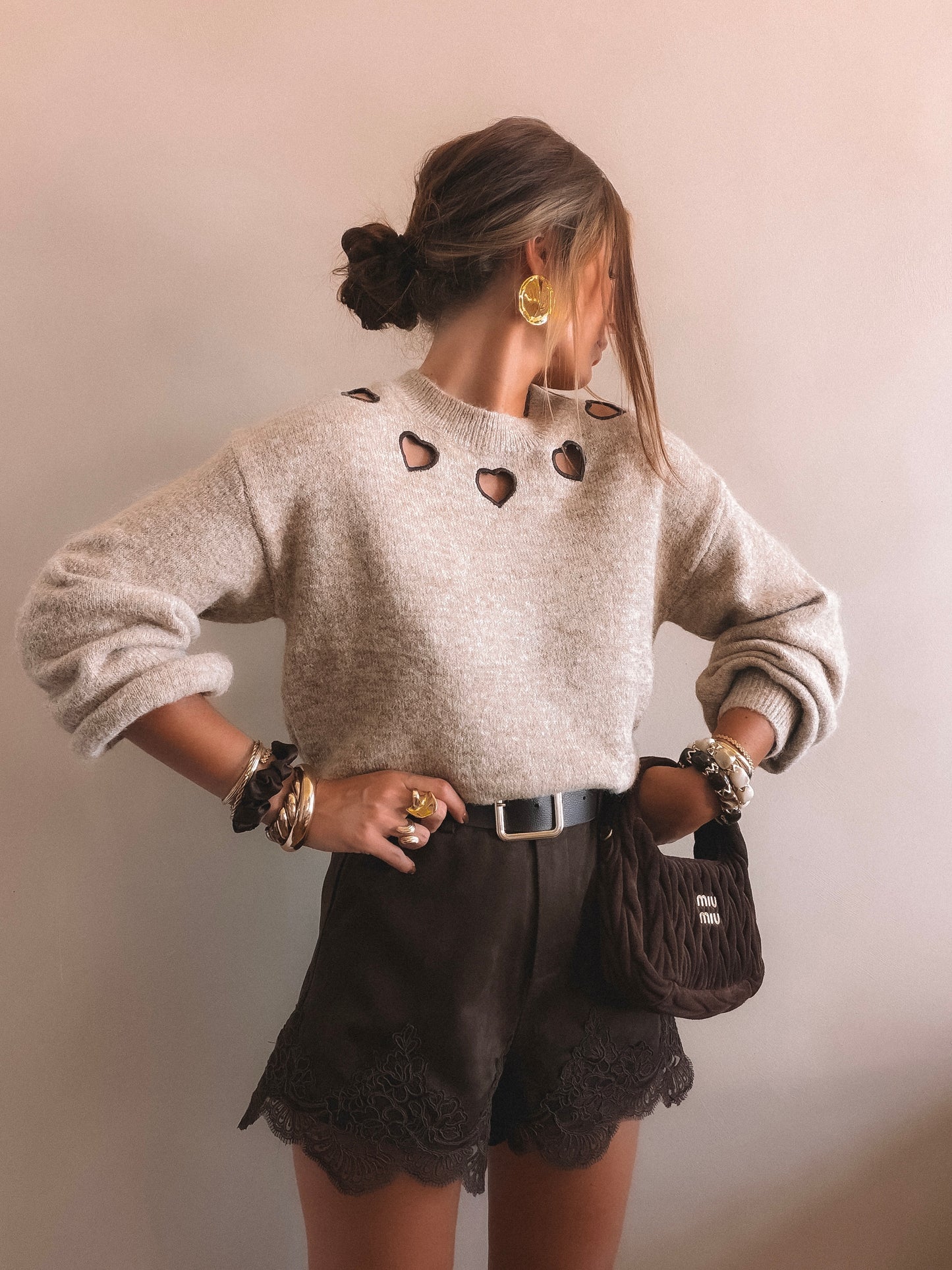 Short Marron en suédine Cassie