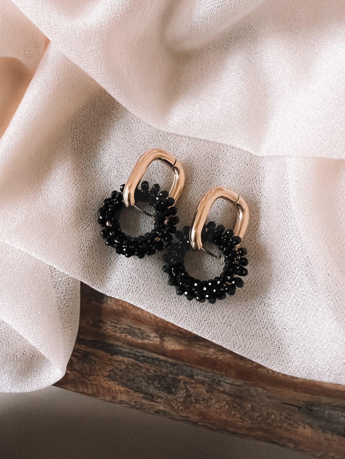 Boucles d'oreilles Sia Noir