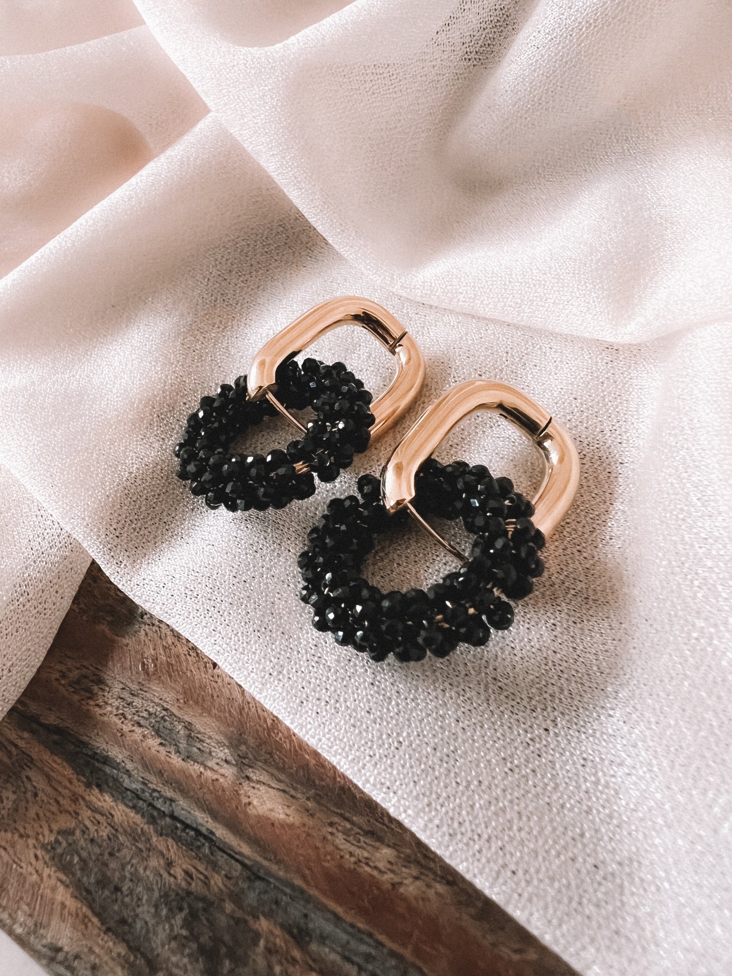 Boucles d'oreilles Sia Noir